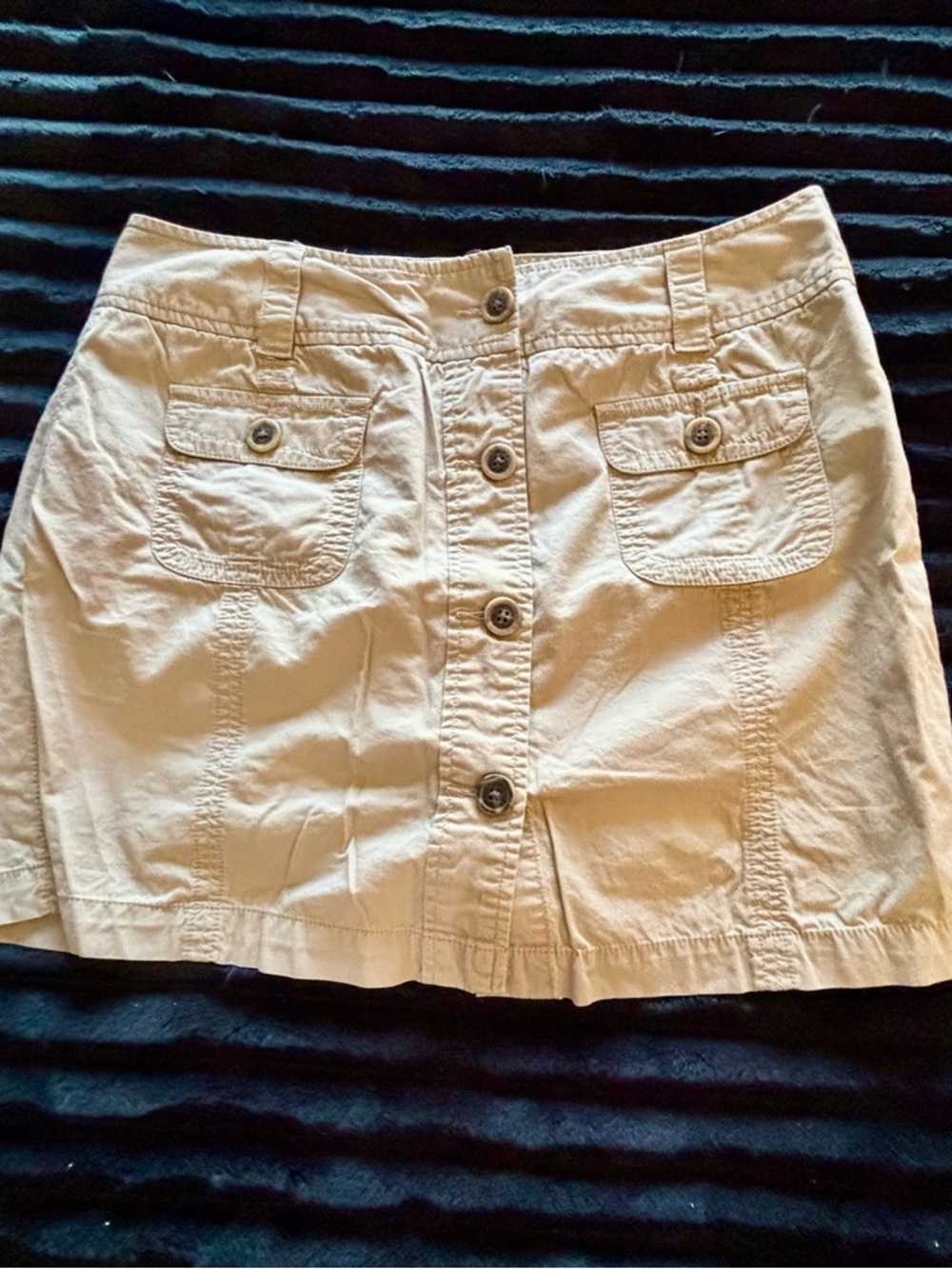 Sonoma Button-Front Khaki Skort
